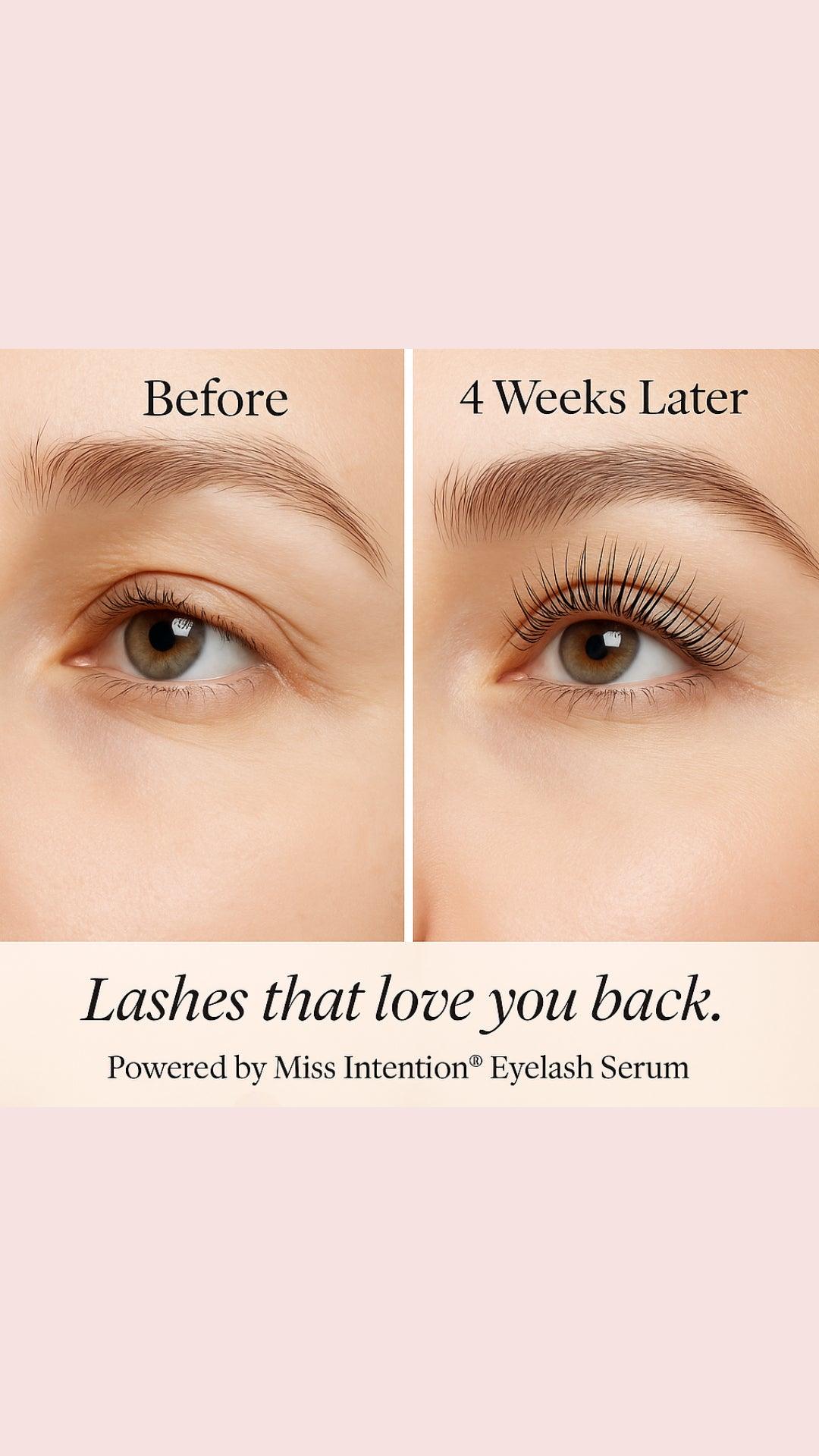 Miss Intention Eyelash Serum Before and After