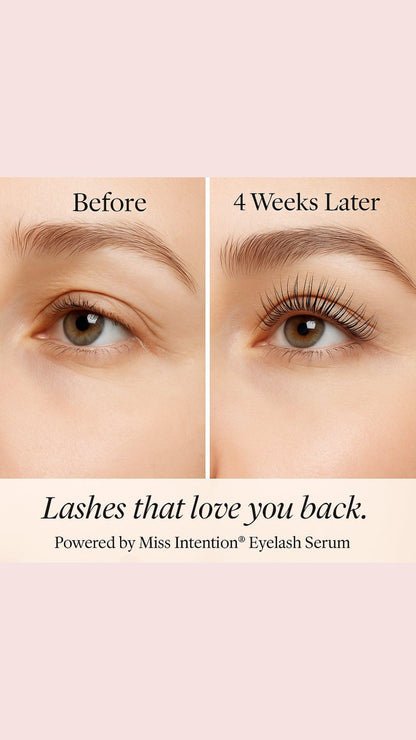 Miss Intention Eyelash Serum Before and After